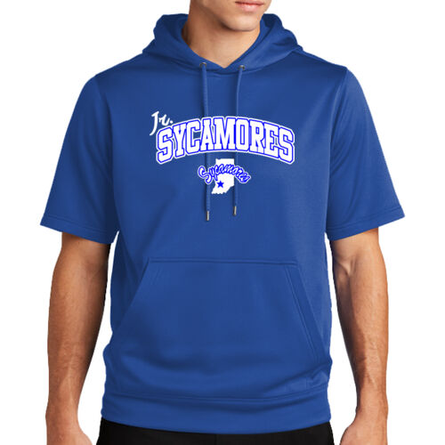 Jr. Sycamores Design 2 on a Sport-Tek ® - Sport Wick ® Fleece Short Sleeve Hooded Pullover Thumbnail