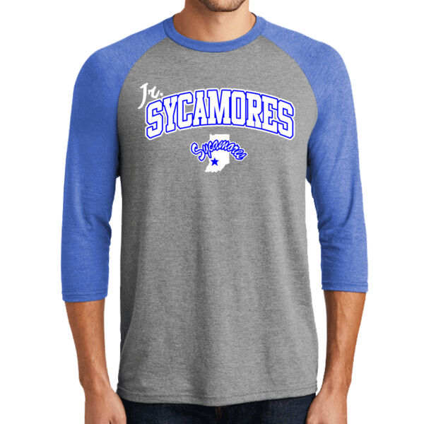 Jr. Sycamores Design 2 on a District ® - Perfect Tri ® 3/4 Sleeve Raglan Thumbnail