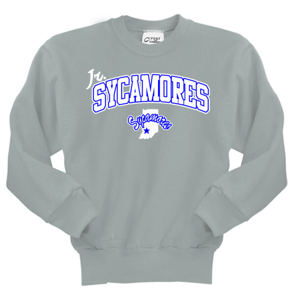Jr. Sycamores Design 2 on a Port & Co. ® - Youth Core Fleece Crewneck Sweatshirt Thumbnail