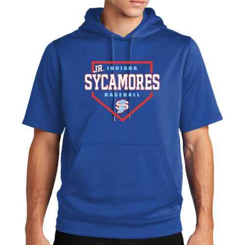 Jr. Sycamores Design 3 on a Sport-Tek ® - Sport Wick ® Fleece Short Sleeve Hooded Pullover Thumbnail