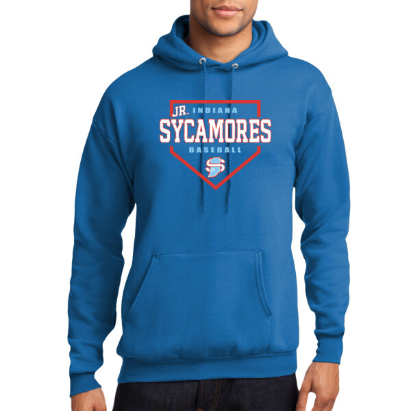 Jr. Sycamores Design 3 on a Port & Co ® - Core Fleece Pullover Hooded Sweatshirt Thumbnail