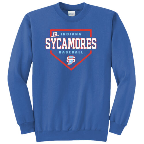 Jr. Sycamores Design 3 on a Port & Co ® - Core Fleece Crewneck Sweatshirt Thumbnail