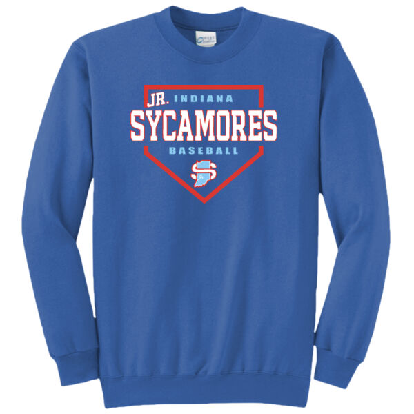 Jr. Sycamores Design 3 on a Port & Co ® - Core Fleece Crewneck Sweatshirt Thumbnail