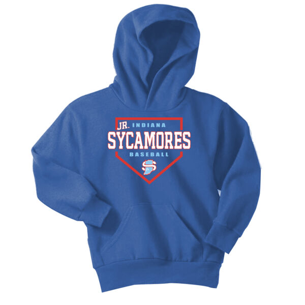 Jr. Sycamores Design 3 on a Port & Co ® - Youth Core Fleece Pullover Hooded Sweatshirt Thumbnail