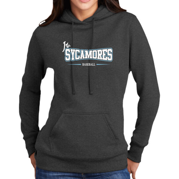 Jr. Sycamores Design 4 on a Port & Co ® - Women's Core Fleece Pullover Hooded Sweatshirt Thumbnail