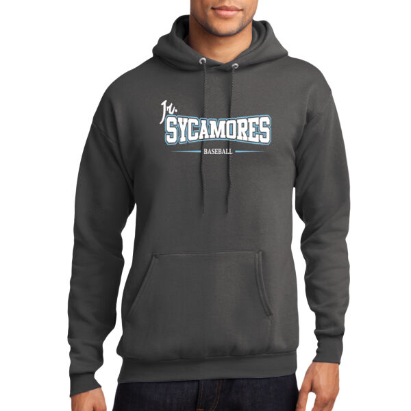 Jr. Sycamores Design 4 on a Port & Co ® - Core Fleece Pullover Hooded Sweatshirt Thumbnail