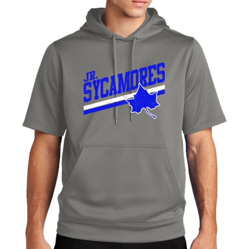 Jr. Sycamores Design 5 on a Sport-Tek ® - Sport Wick ® Fleece Short Sleeve Hooded Pullover Thumbnail