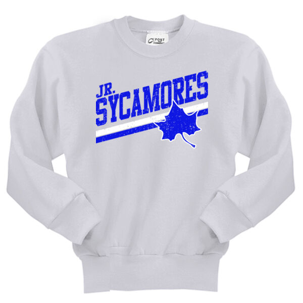 Jr. Sycamores Design 5 on a Port & Co ® - Youth Core Fleece Crewneck Sweatshirt Thumbnail