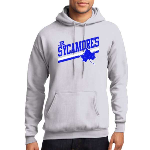 Jr. Sycamores Design 5 on a Port & Co ® - Core Fleece Pullover Hooded Sweatshirt Thumbnail