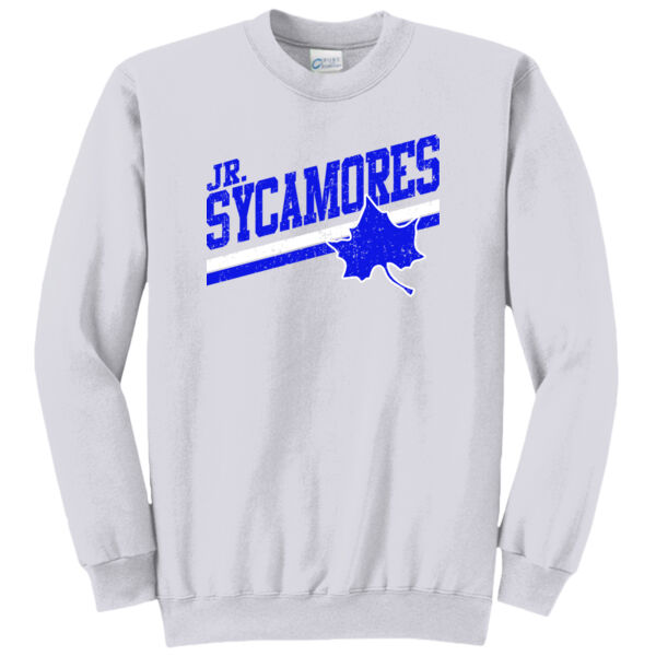 Jr. Sycamores Design 5 on a Port & Co ® - Core Fleece Crewneck Sweatshirt Thumbnail