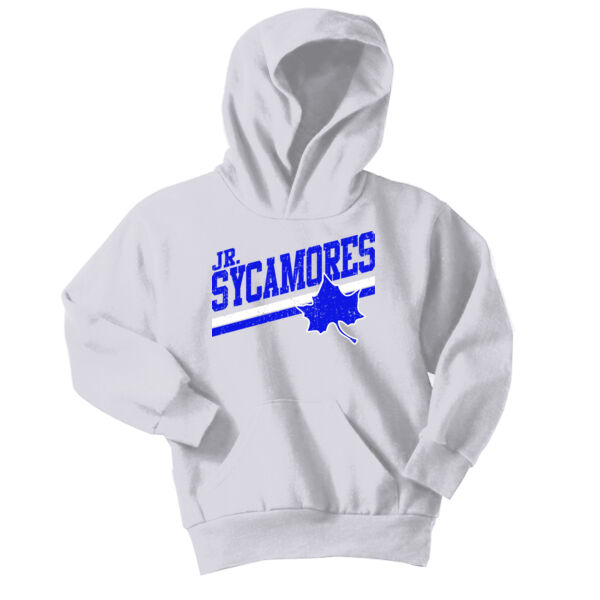 Jr. Sycamores Design 5 on a Port & Co ® - Youth Core Fleece Pullover Hooded Sweatshirt Thumbnail